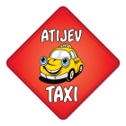 Nalepka za avto Atijev taxi